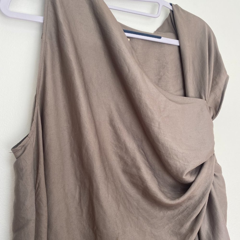 Silk Helmut Lang Cinched Asymmetrical Top - Picture 4 of 7